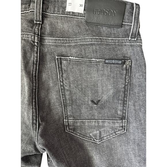 HUDSON Men's Axl Skinny Fit Zip Fly Skinny Jean Faded Black Size 30 - Picture 9 of 10